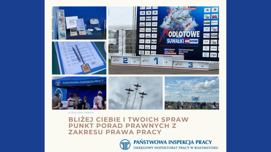 kolaż zdjęć z wydarzenia AirShow w Suwałkach
